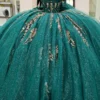 Gorgeous Glittery Tulle Appliqued Quinceanera Dresses Off Shoulder Sweet 16 Party Gowns