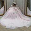 Gorgeous Glittery Tulle Appliqued Quinceanera Dresses Off Shoulder Sweet 16 Party Gowns