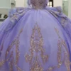 Princess Tulle Lace Beaded Lilac Quinceanera Dresses Ball Gown Sweet 15 Party Dress